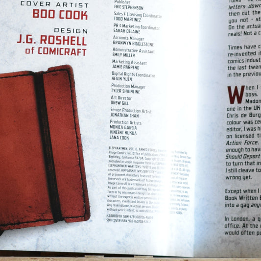 Graphic Novel Paperback: Richard Starkings - Elephantmen: Armed Forces FIRST PRINTING