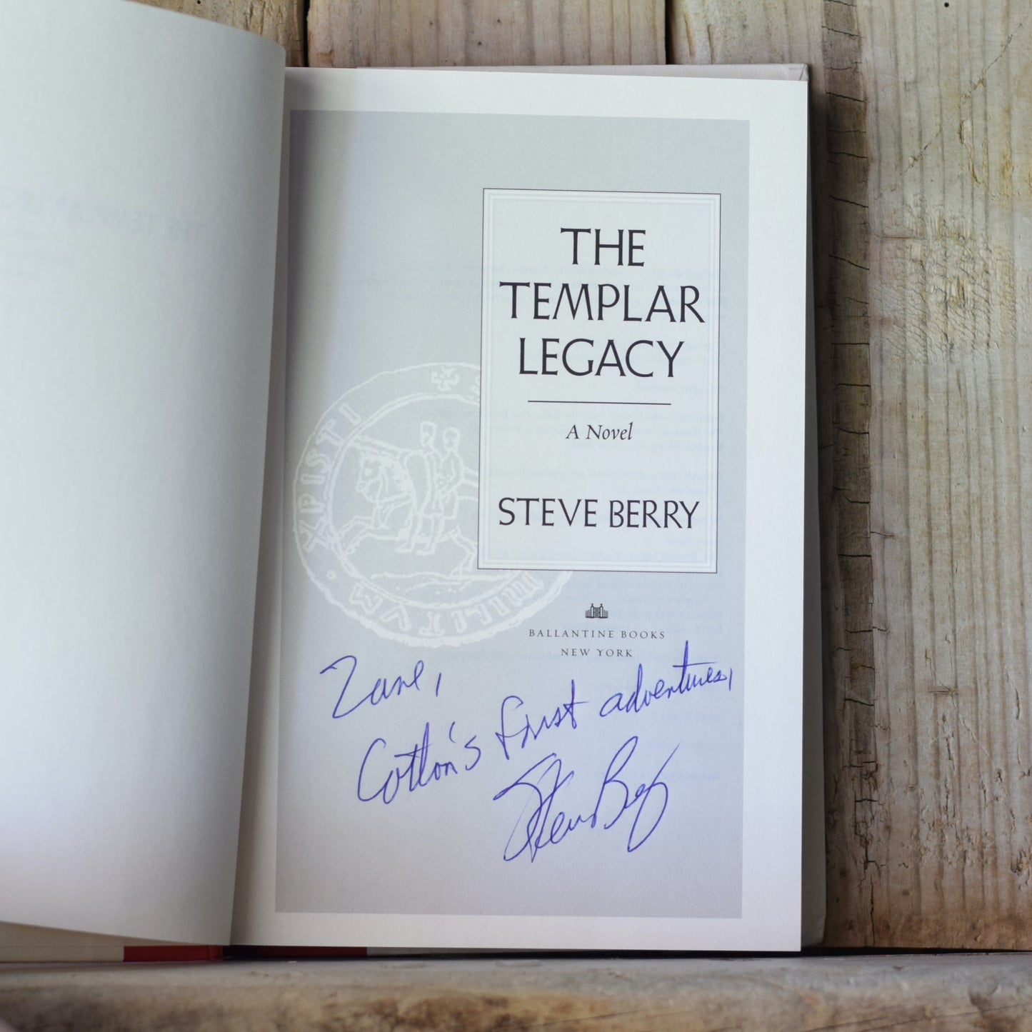 Fiction Hardback: Steve Berry - The Templar Legacy SIGNED FIRST PRINT/EDITION