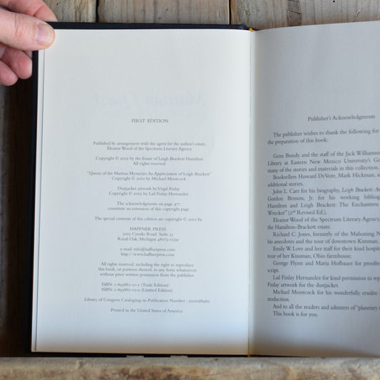 Sci-Fi Hardback: Leigh Brackett - Martian Quest: The Early Brackett FIRST EDITION