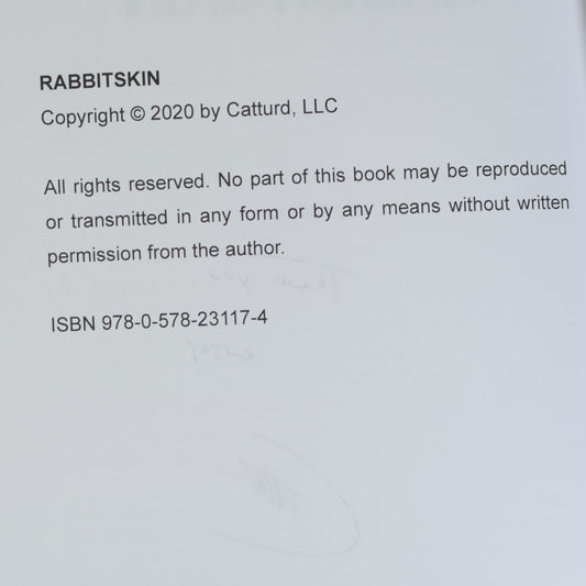 Fiction Paperback: Catturd - Rabbitskin SIGNED FIRST PRINTING