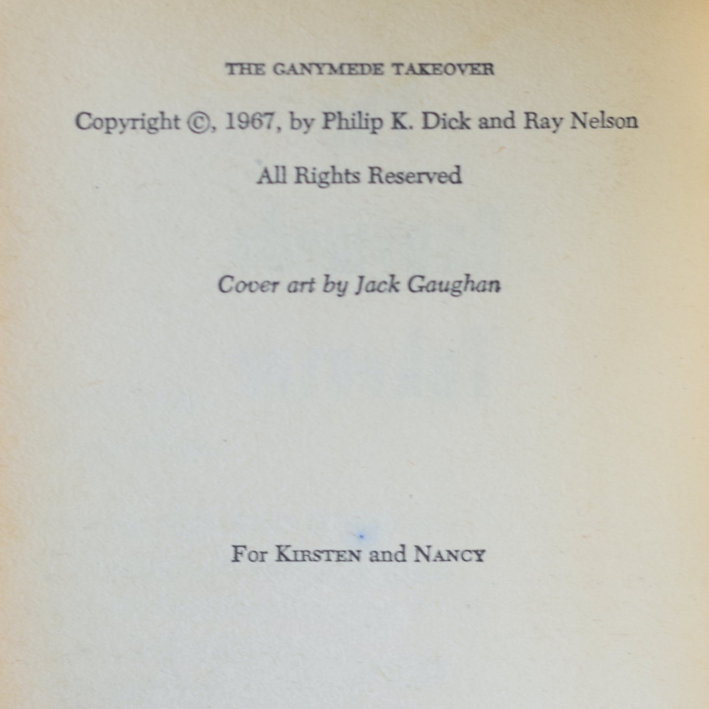 Vintage Sci-Fi Paperback: Philip K Dick & Ray Nelson - The Ganymede Takeover