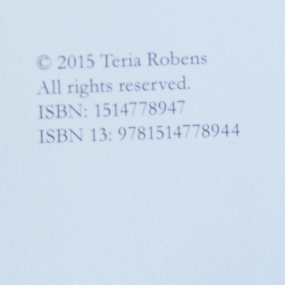 Fiction Paperback: Teria Robens - What the Mirror Sees SIGNED
