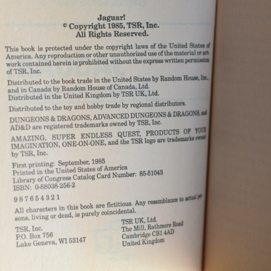 Vintage Fantasy Paperback: Morris Simon - Amazing Stories: Jaguar! FIRST PRINTING