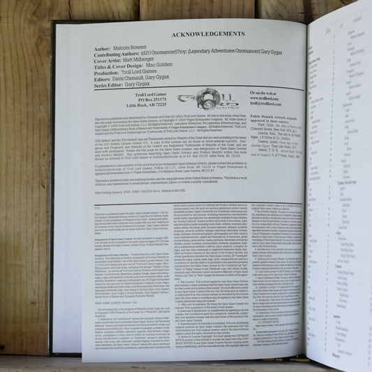 Hardback RPG Book: Gary Gygax's Extraordinary Book of Names FIRST PRINTING