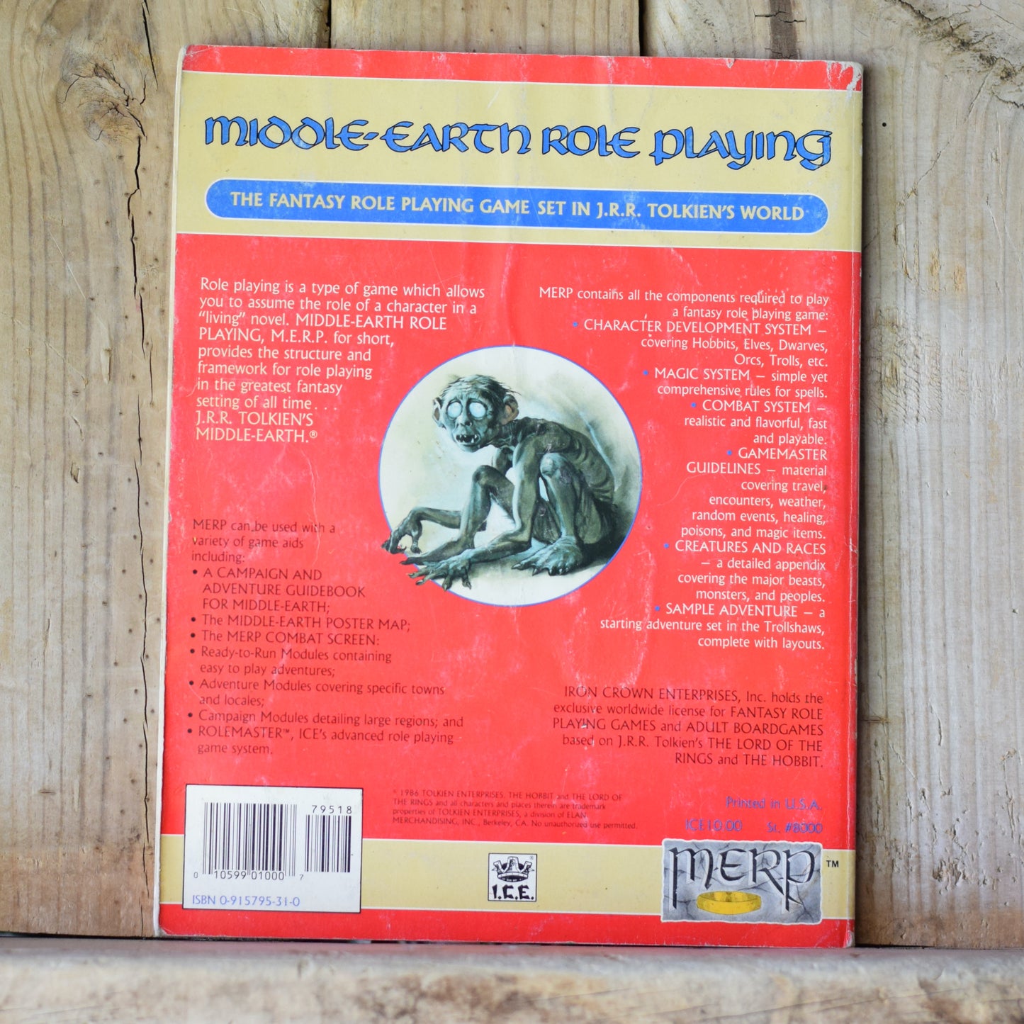 Vintage RPG Paperback: Middle-Earth Role Playing, The Role Playing Game of JRR Tolkien's World, 2nd Edition