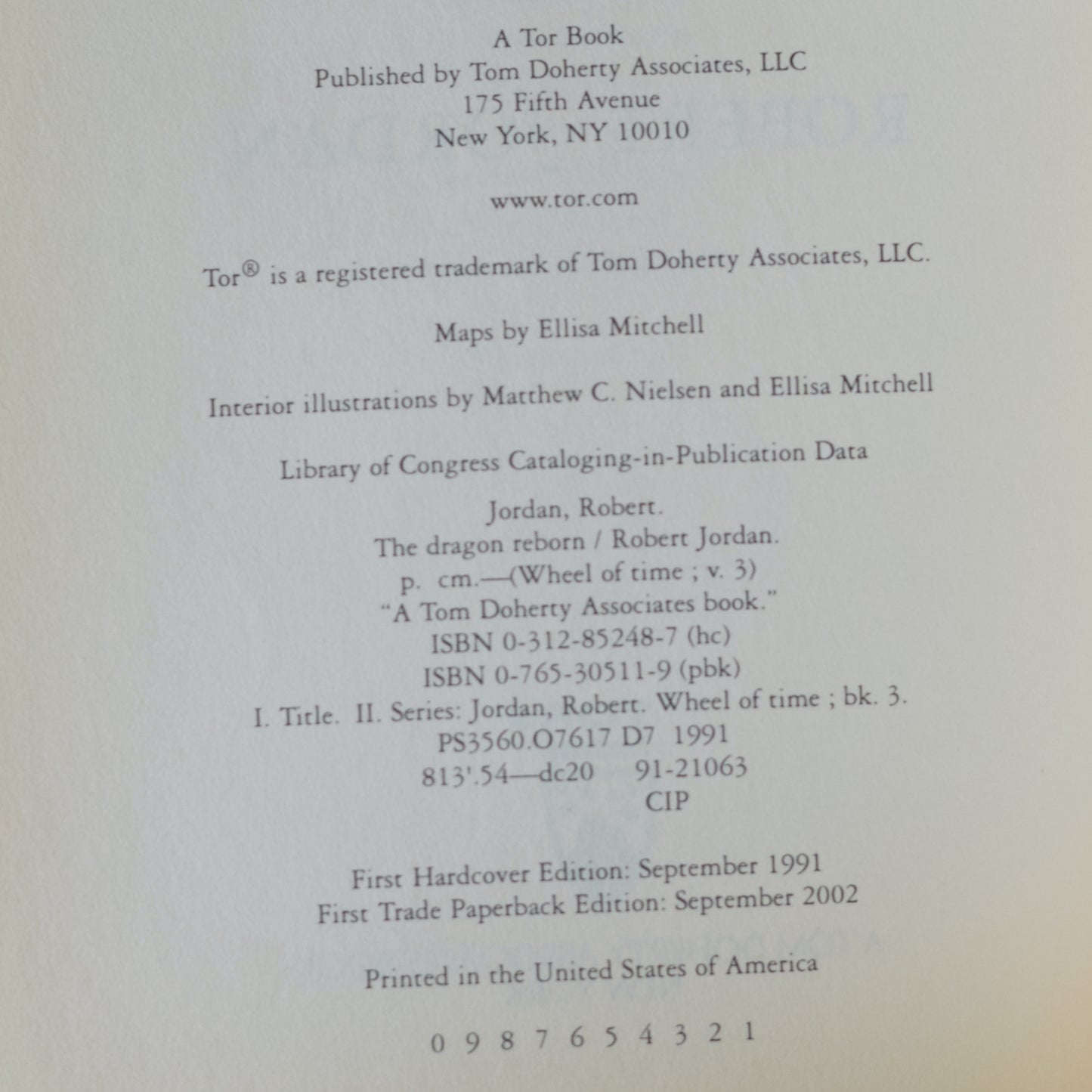 Fantasy Paperback: Robert Jordan - The Dragon Reborn FIRST PRINTING