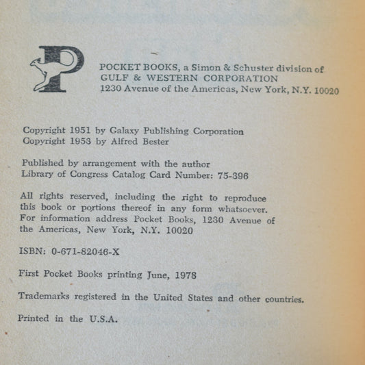 Vintage Sci-fi Paperback: Alfred Bester - The Demolished Man