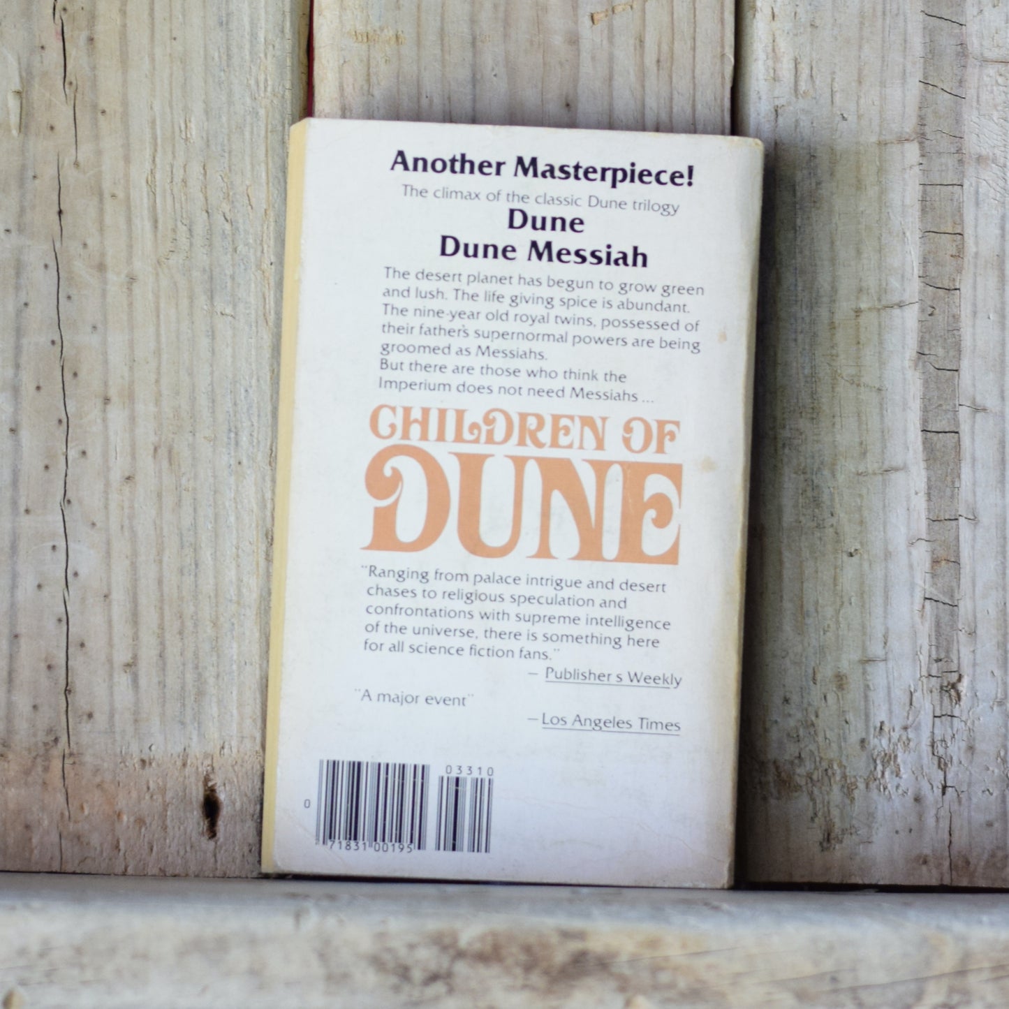 Vintage Sci-fi Paperback: Frank Herbert - Children of Dune THIRD PRINTING