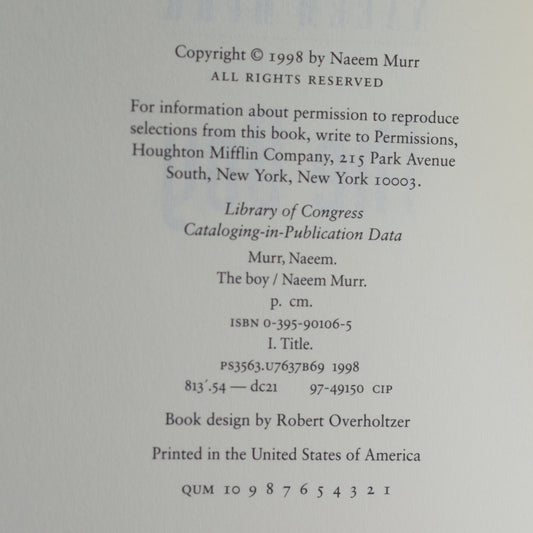 Vintage Fiction Paperback: Naeem Murr - The Boy FIRST PRINTING
