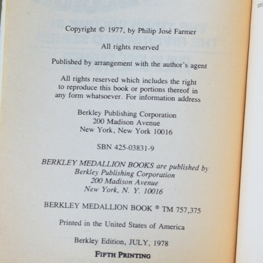 Vintage Sci-fi Paperback: Philip Jose Farmer - The Dark Design FIFTH PRINTING