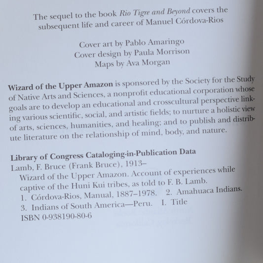 Vintage Non-fiction Paperback: F Bruce Lamb - Wizard of the Upper Amazon THIRD EDITION