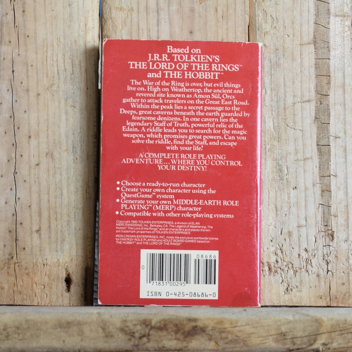 Vintage Fantasy Paperback: Heike Kubasch - Tolkien Quest: The Legend of Weathertop
