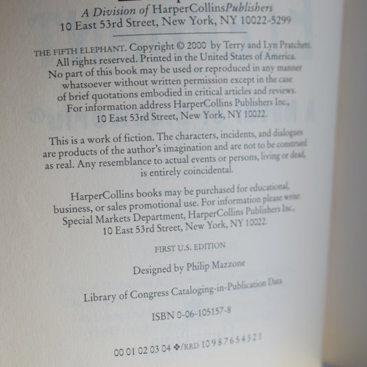 Fantasy Paperback: Terry Pratchett - The Fifth Elephant ARC