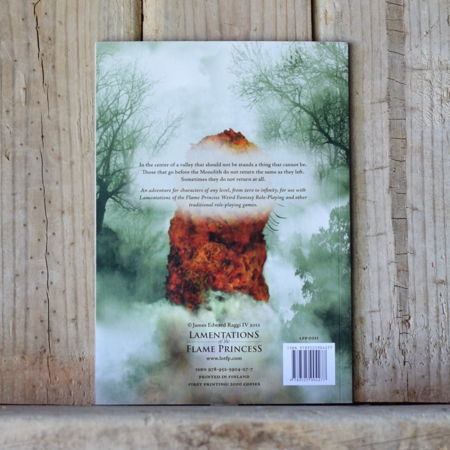 Paperback RPG Book: Lamentations of the Flame Princess - The Monolith From Beyond Space and Time FIRST PRINTING