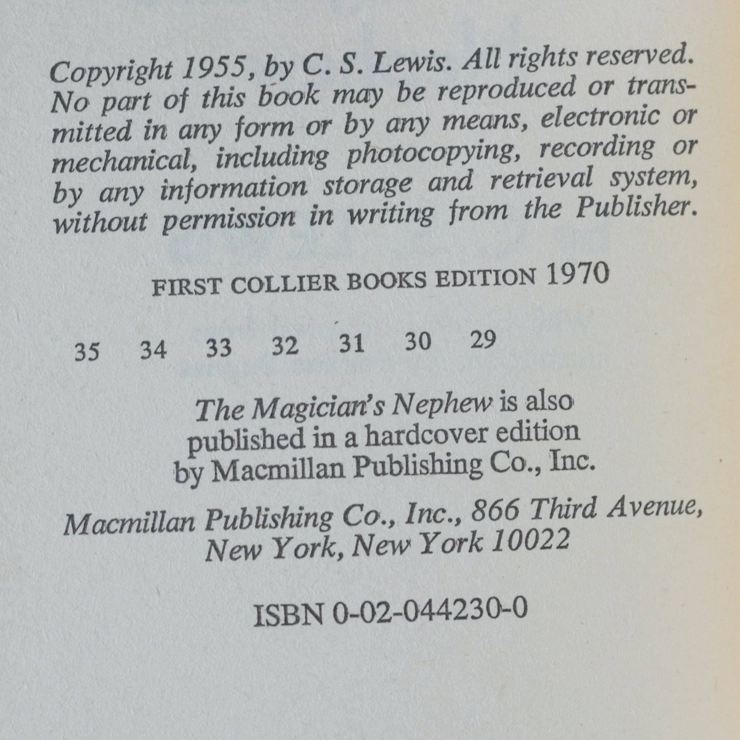 Vintage Fantasy Paperbacks: CS Lewis - The Chronicles of Narnia