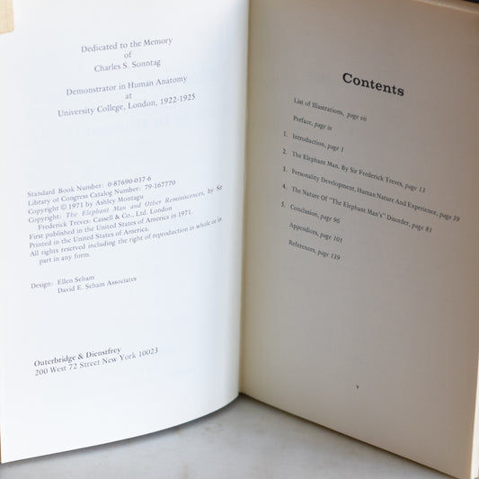 Vintage Non-fiction Hardback: Ashley Montagu - The Elephant Man: A Study in Human Dignity FIRST PRINTING