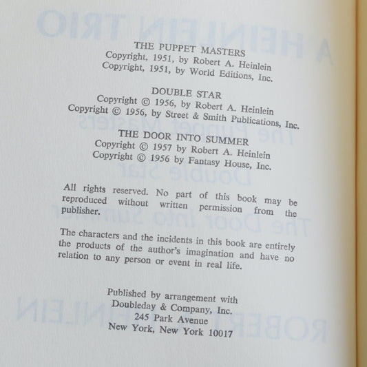 Vintage Sci-Fi Hardback: Robert Heinlein - A Heinlein Trio BCE