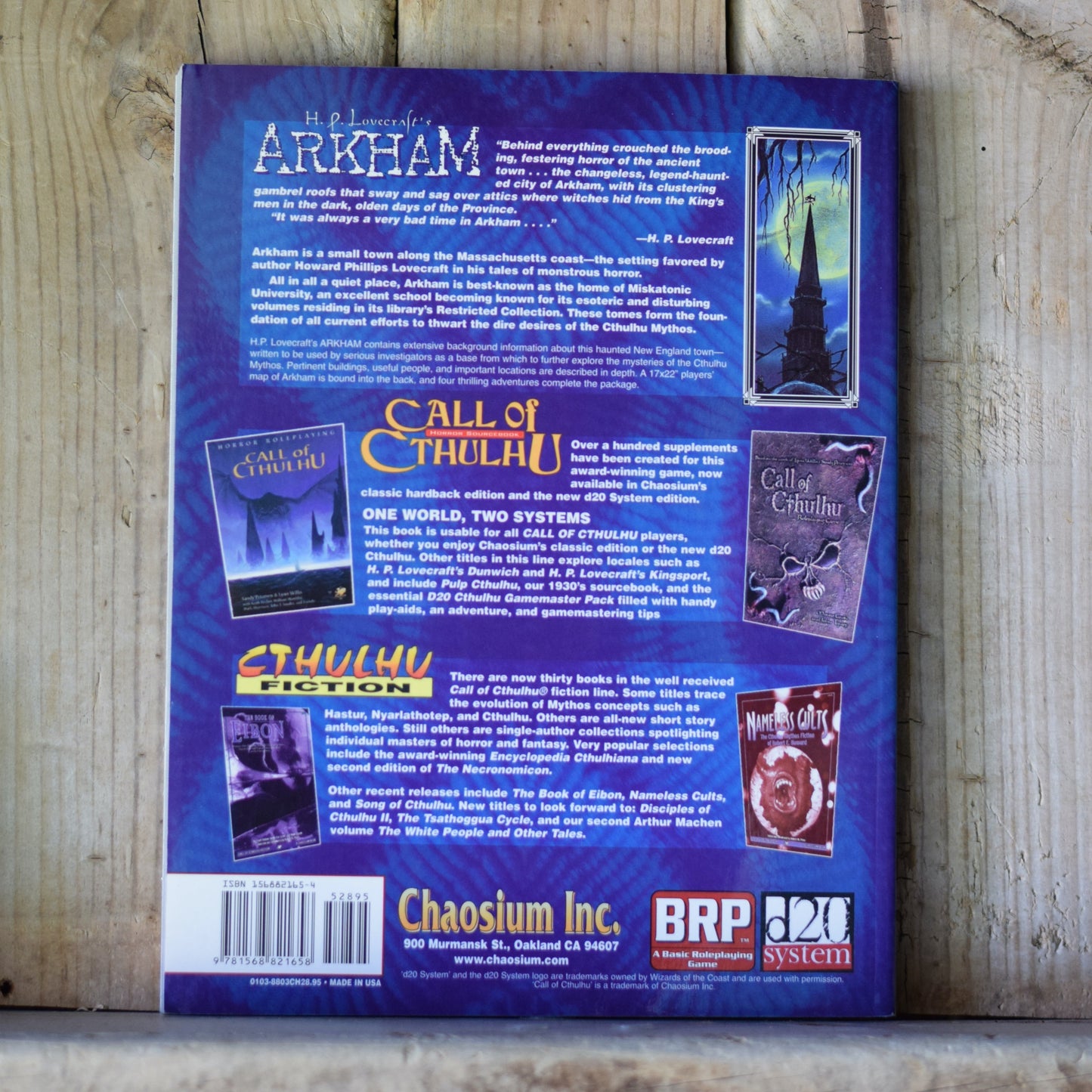 Paperback RPG Book: Call of Cthulhu 1920's: HP Lovecraft's Arkham - Unveiling the Legend-Haunted City