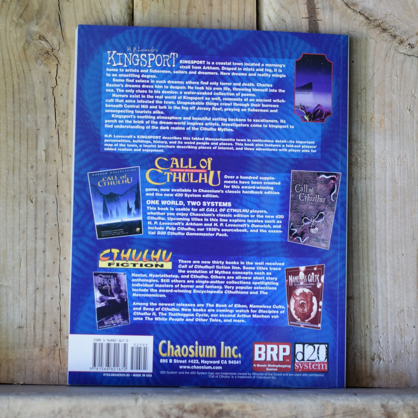 Paperback RPG Book: Call of Cthulhu 1920's: HP Lovecraft's Kingsport - The City in the Mists