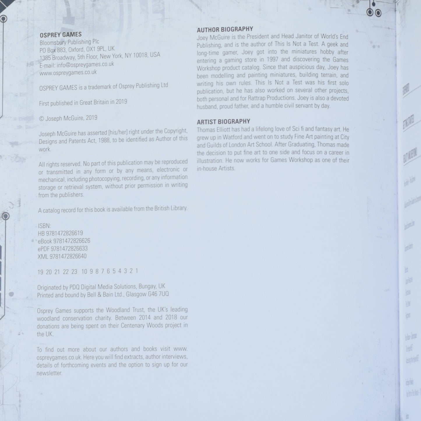 Sci-Fi RPG Hardback: Joseph McGuire - Reality's Edge: Cyberpunk Skirmish Rules FIRST PRINTING