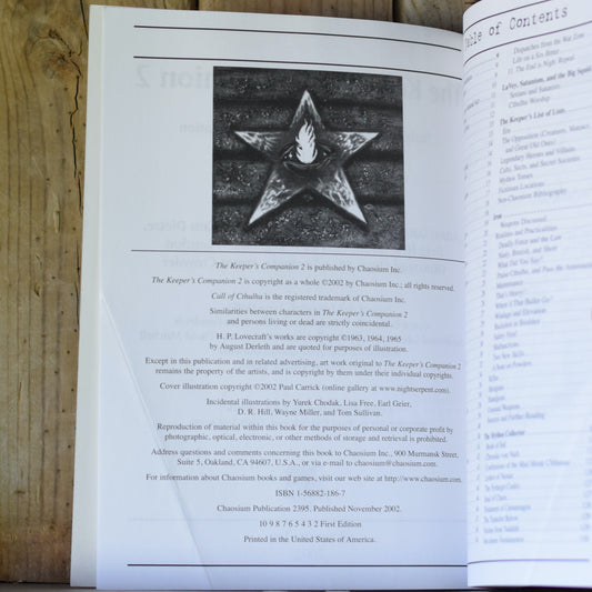 Paperback RPG Book: Call of Cthulhu: The Keeper's Companion 2 FIRST EDITION