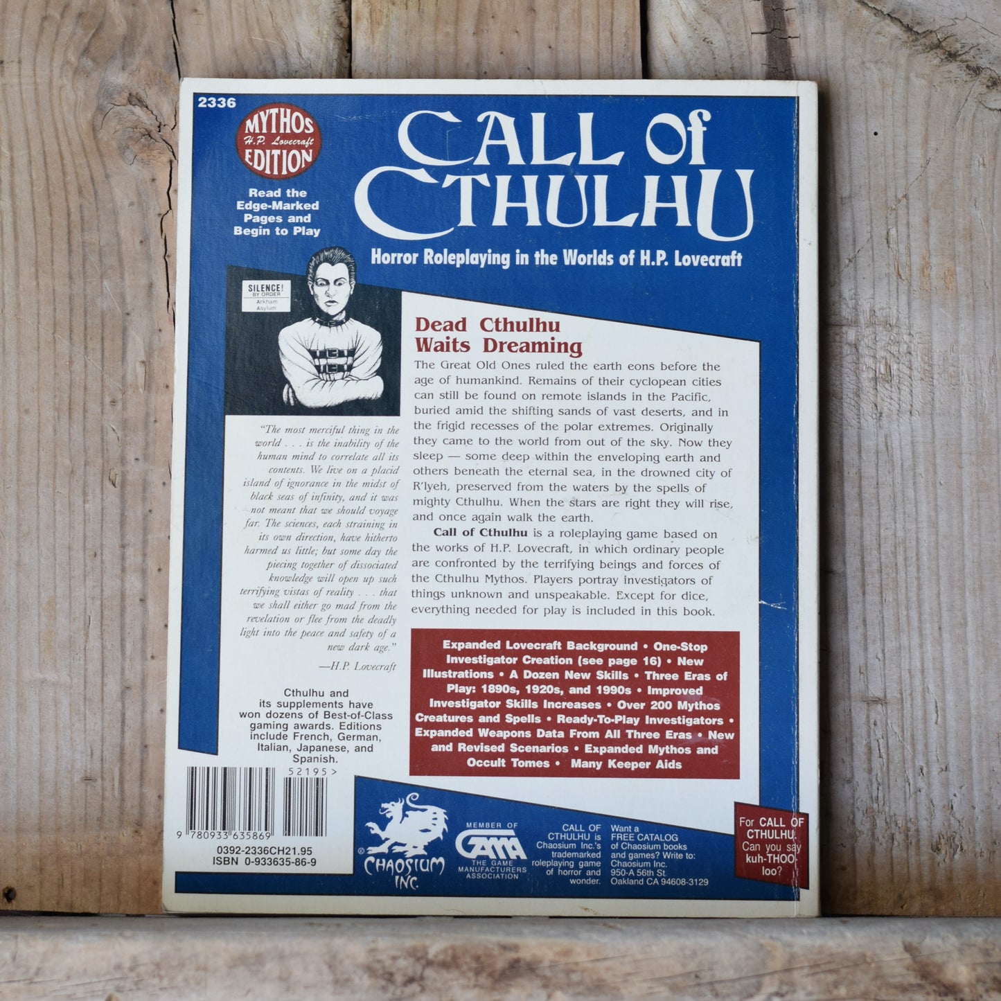 Vintage Fantasy Paperback RPG: Call of Cthulhu 5th Edition