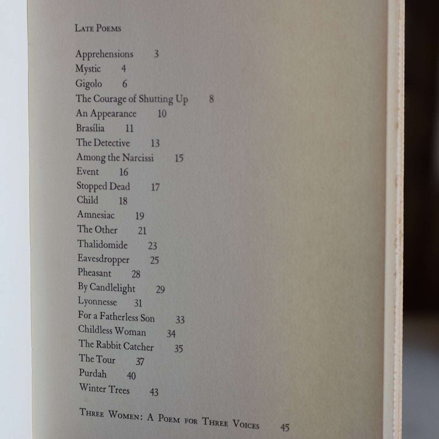 Vintage Poetry Hardback: Silvia Plath - Winter Trees