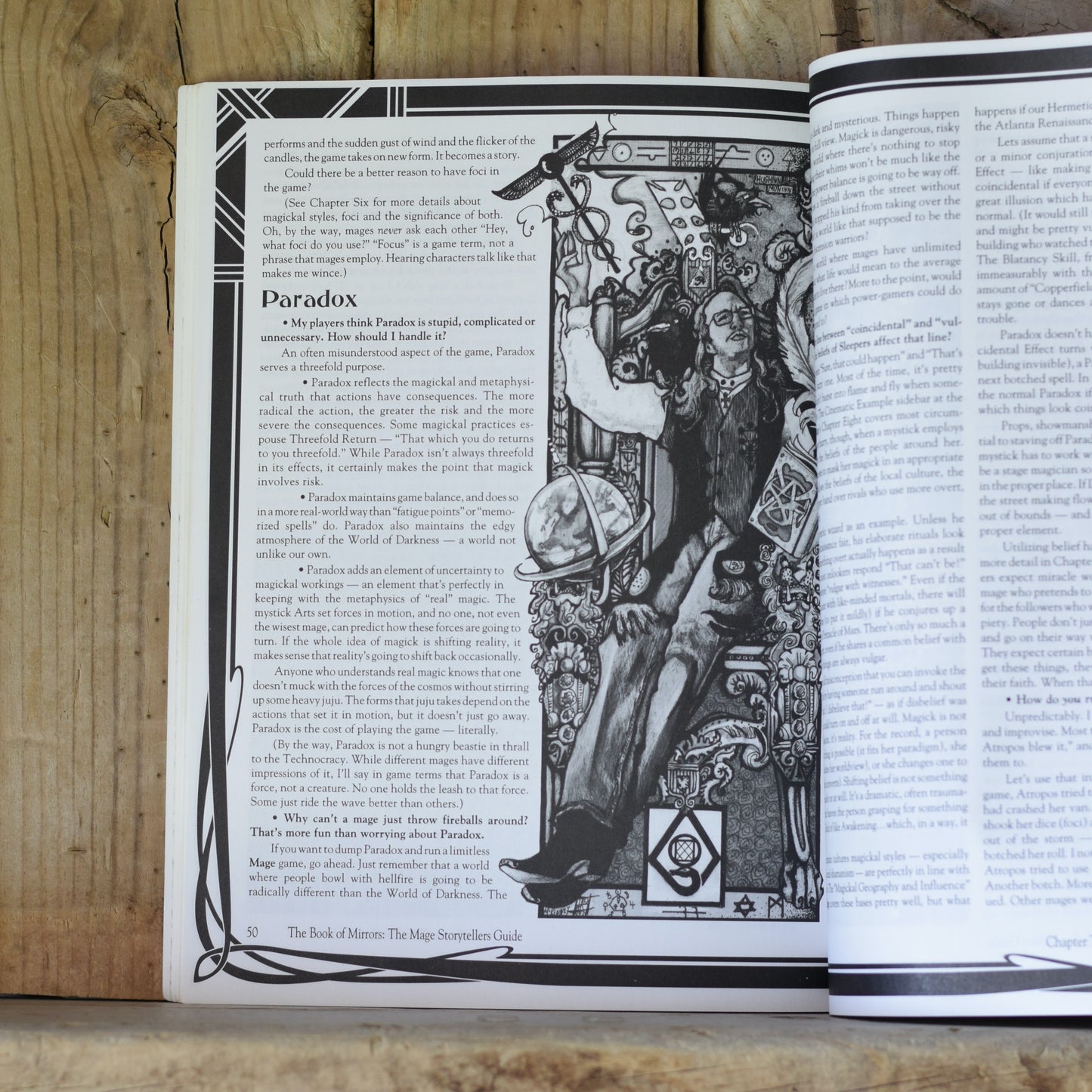 Vintage RPG Paperback: Mage: The Ascension: The Book of Mirrors w/ Storytellers Screen