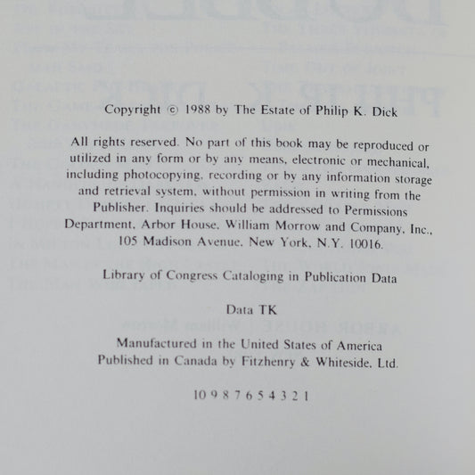 Vintage Sci-fi Paperback: Philip K Dick - The Broken Bubble UNCORRECTED PROOF