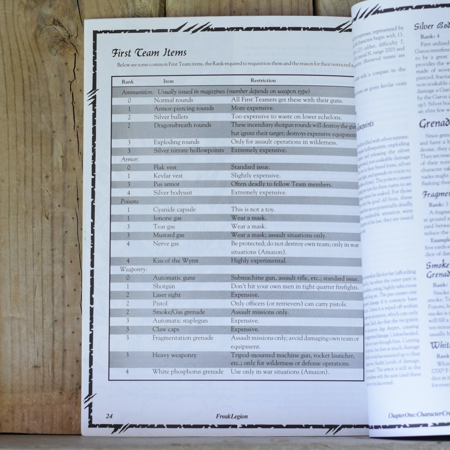 Vintage RPG Paperback: Freak Legion: A Players Guide to Fomori, Werewolf: The Apocalypse