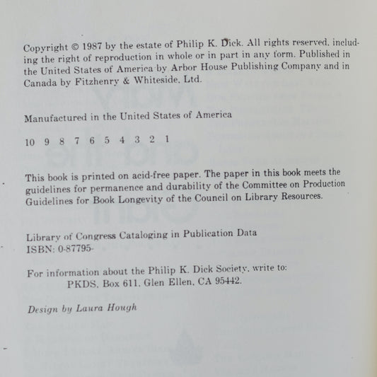 Vintage Sci-fi Paperback: Philip K Dick - Mary and the Giant UNCORRECTED PROOF