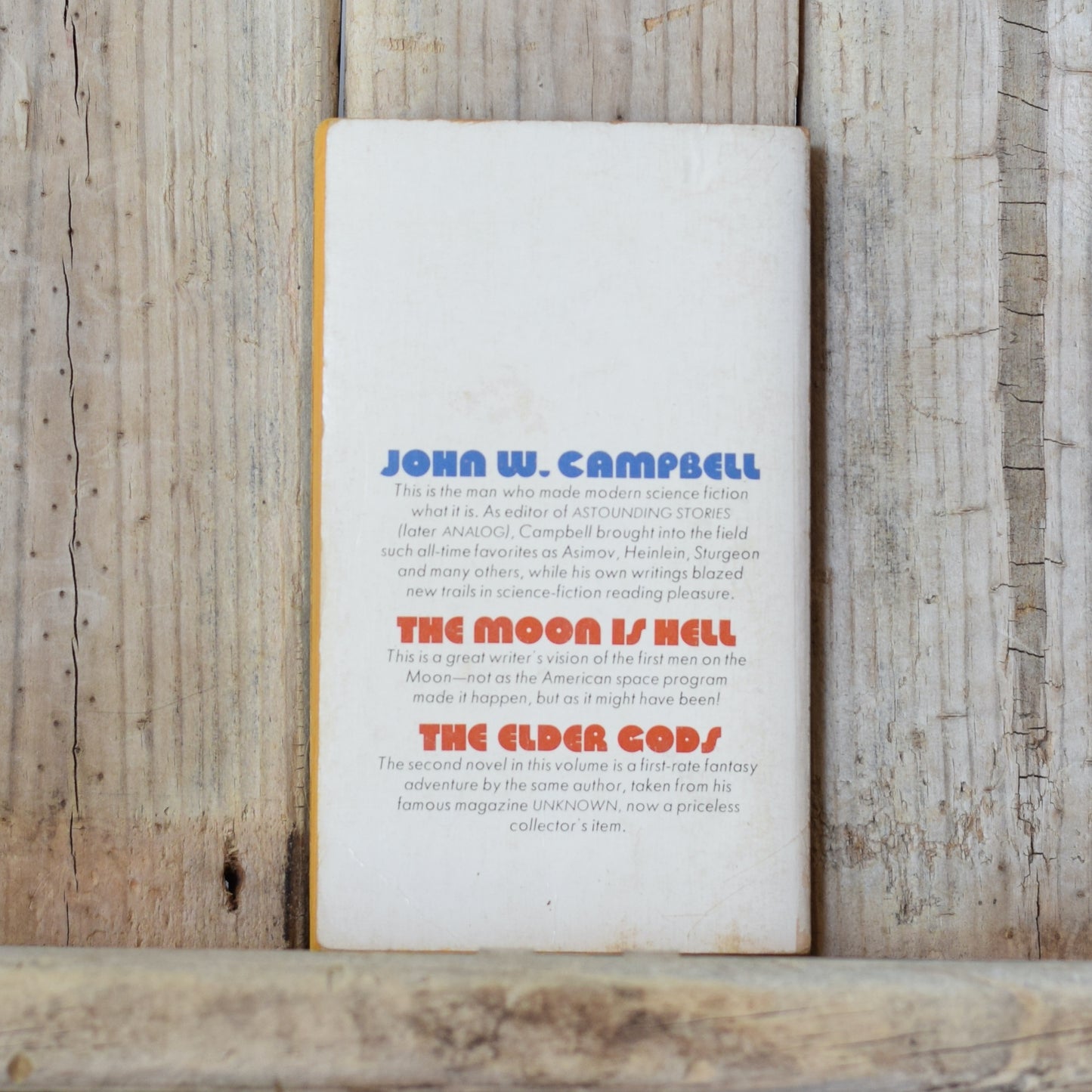 Vintage Sci-fi Paperback: John W Campbell - The Moon is Hell FIRST PRINTING
