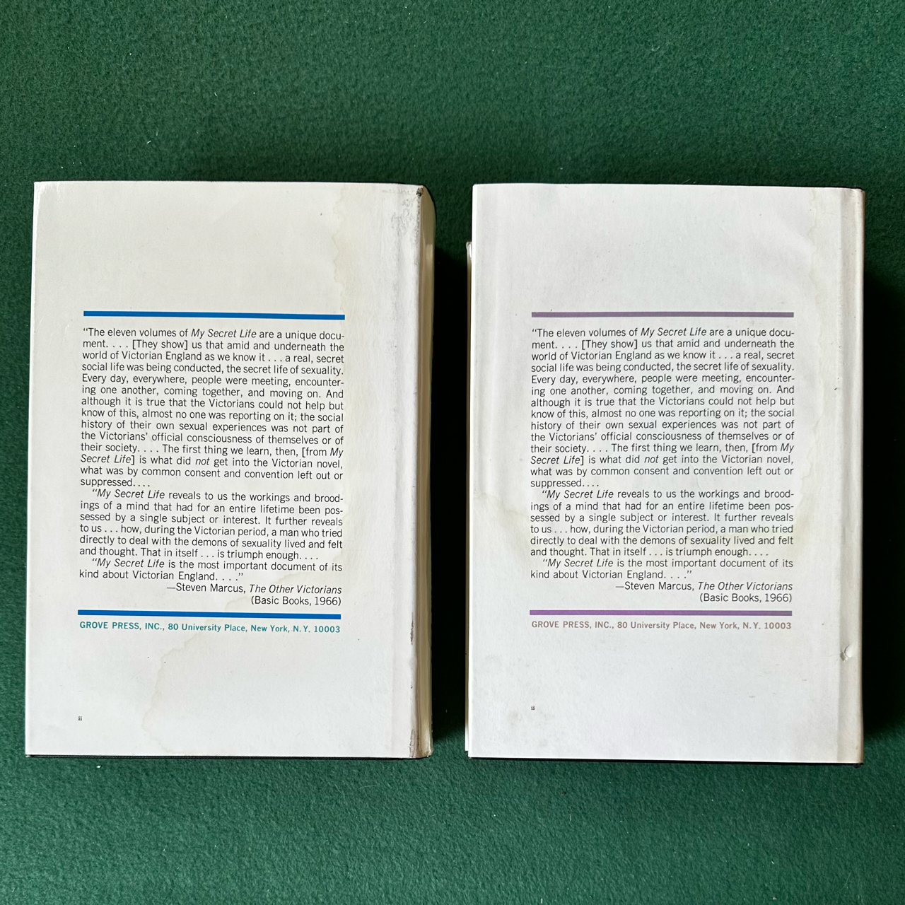 Vintage Fiction Hardbacks: Anonymous - My Secret Life, Vols 1-11 SECOND PRINTING