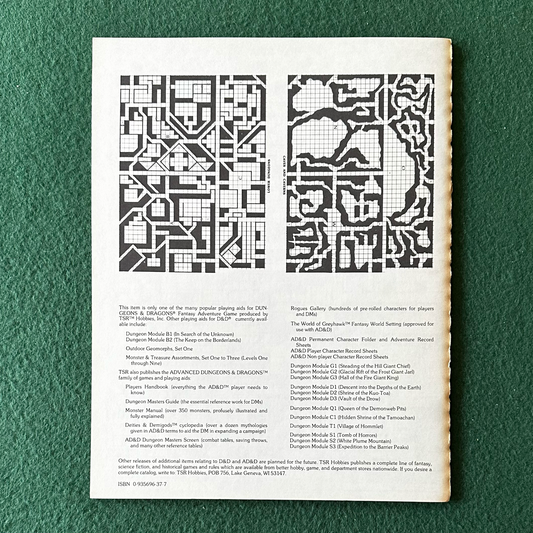 Vintage Dungeons & Dragons Accessory: Dungeon Geomorphs 1-3