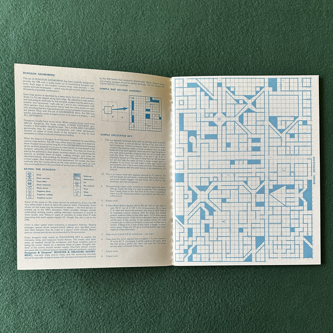 Vintage Dungeons & Dragons Accessory: Dungeon Geomorphs 1-3