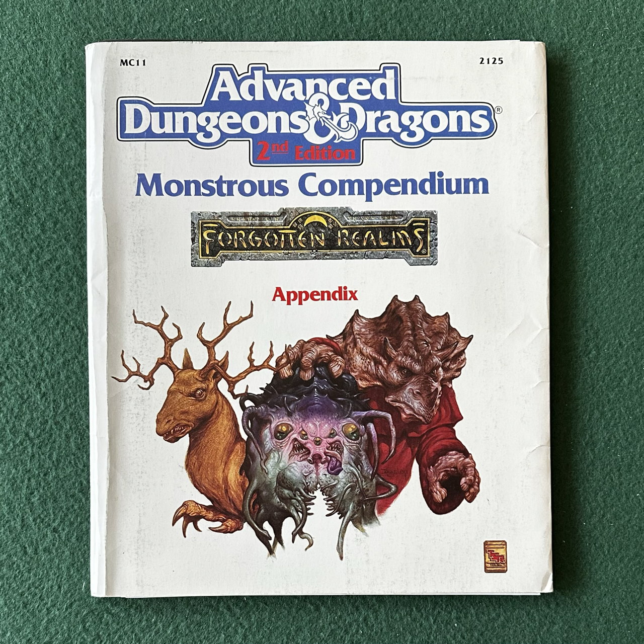 Vintage Dungeons & Dragons 2e Accessory: Forgotten Realms Monstrous Compendium Appendix