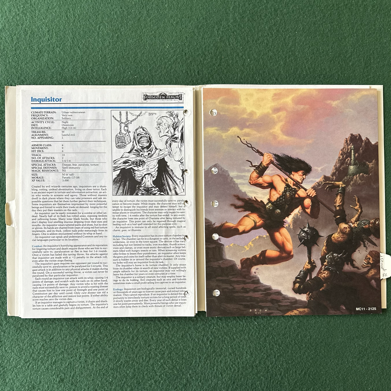 Vintage Dungeons & Dragons 2e Accessory: Forgotten Realms Monstrous Compendium Appendix