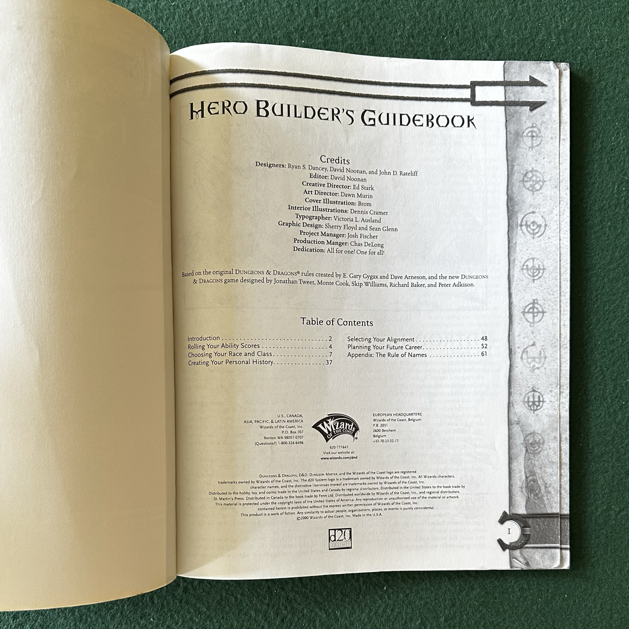 Vintage Dungeons & Dragons 3.5e Accessory: Hero Builder's Guidebook