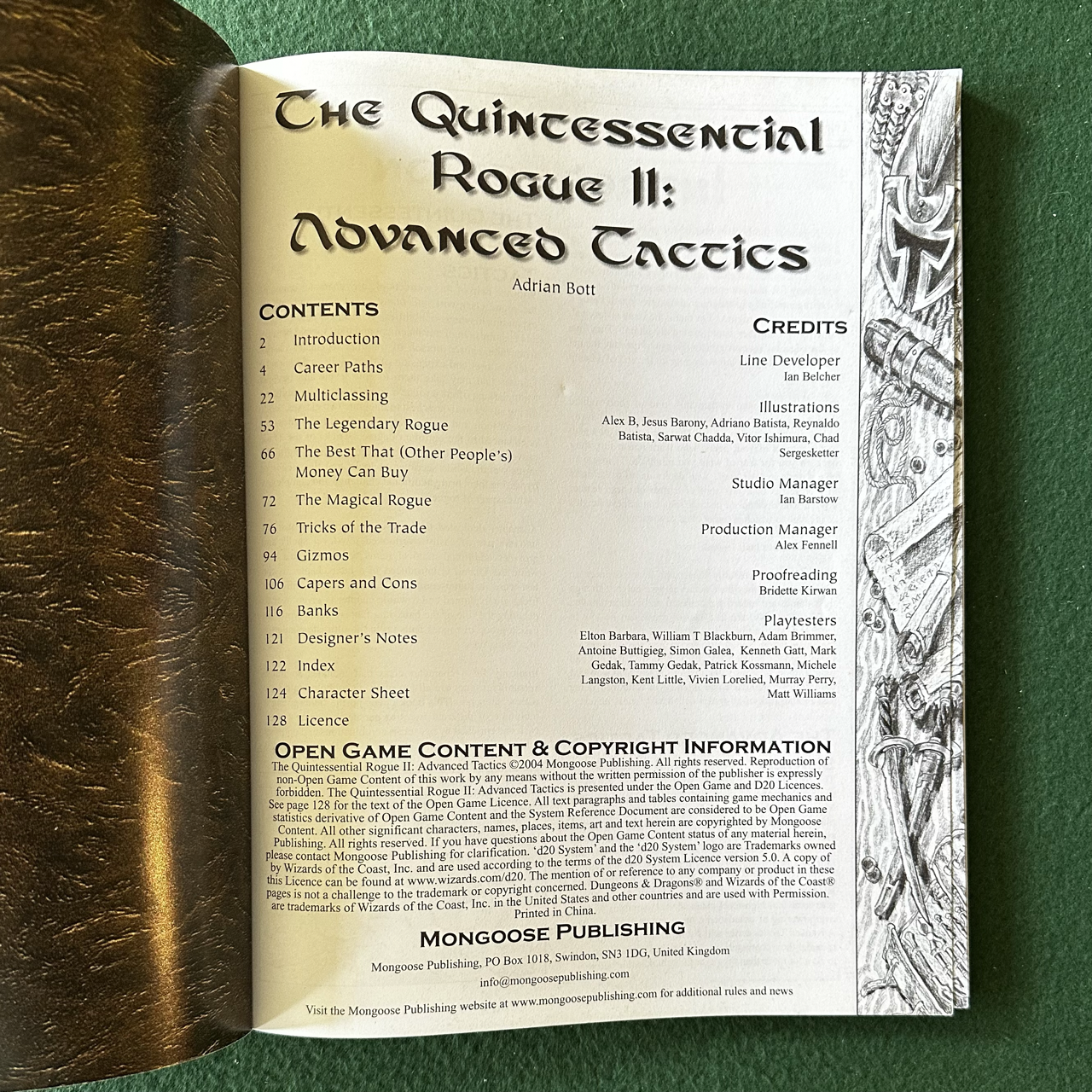 Dungeons & Dragons 3.5e Accessory: The Quintessential Rogue II: Advanced Tactics