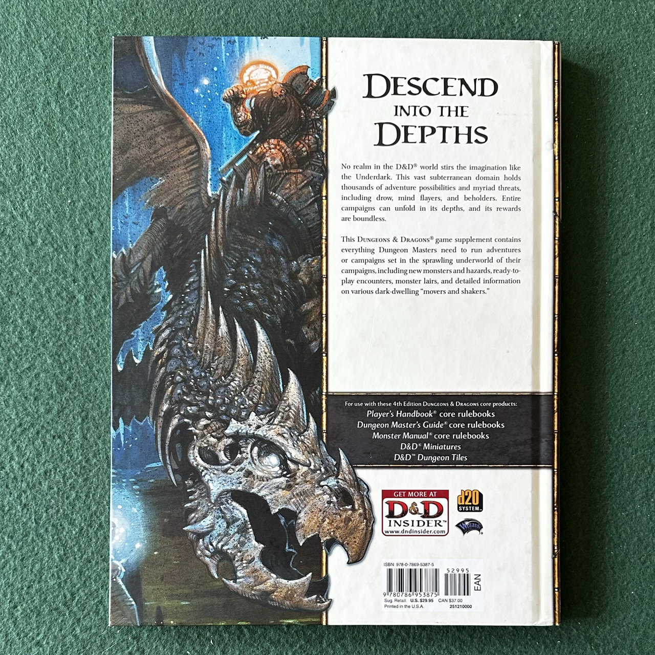 Dungeons & Dragons 3.5e Accessory: Underdark FIRST PRINTING