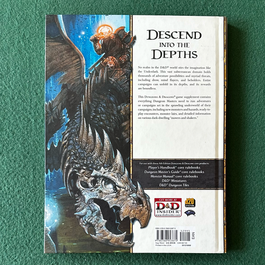 Dungeons & Dragons 3.5e Accessory: Underdark FIRST PRINTING