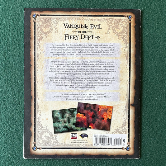 Vintage Dungeons & Dragons 3.5e Accessory: Fantastic Locations: Hellspike Prison