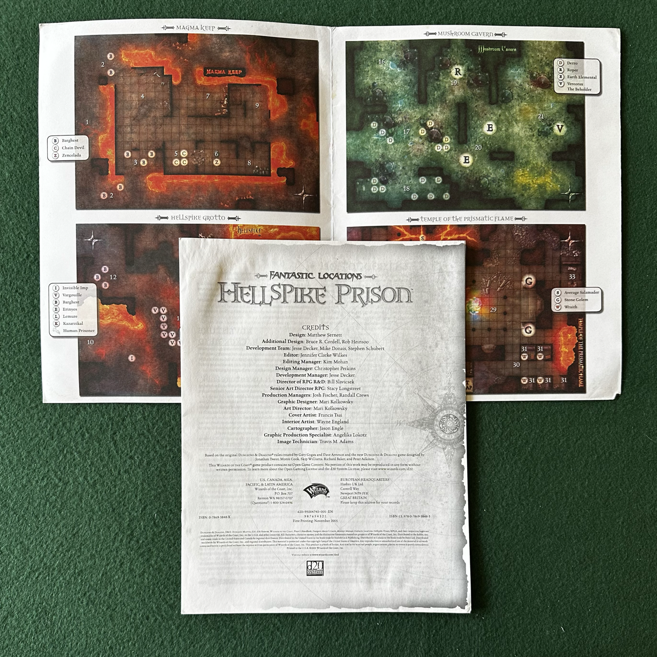 Vintage Dungeons & Dragons 3.5e Accessory: Fantastic Locations: Hellspike Prison