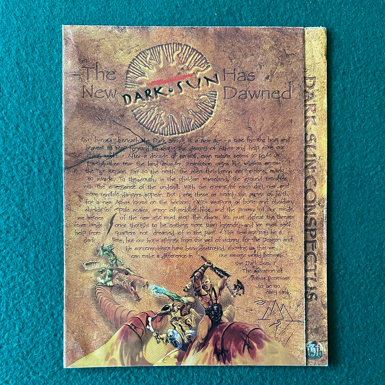 Vintage Dungeons & Dragons 2e Accessory: Dark Sun Conspectus Foldout Poster Map
