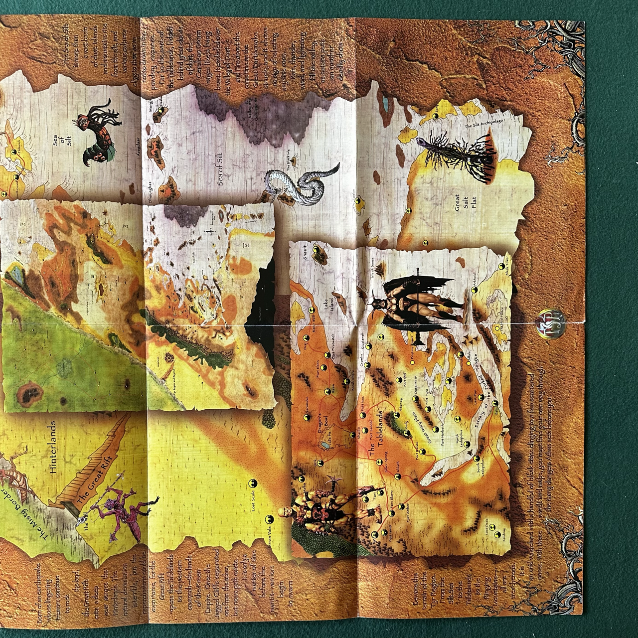 Vintage Dungeons & Dragons 2e Accessory: Dark Sun Conspectus Foldout Poster Map