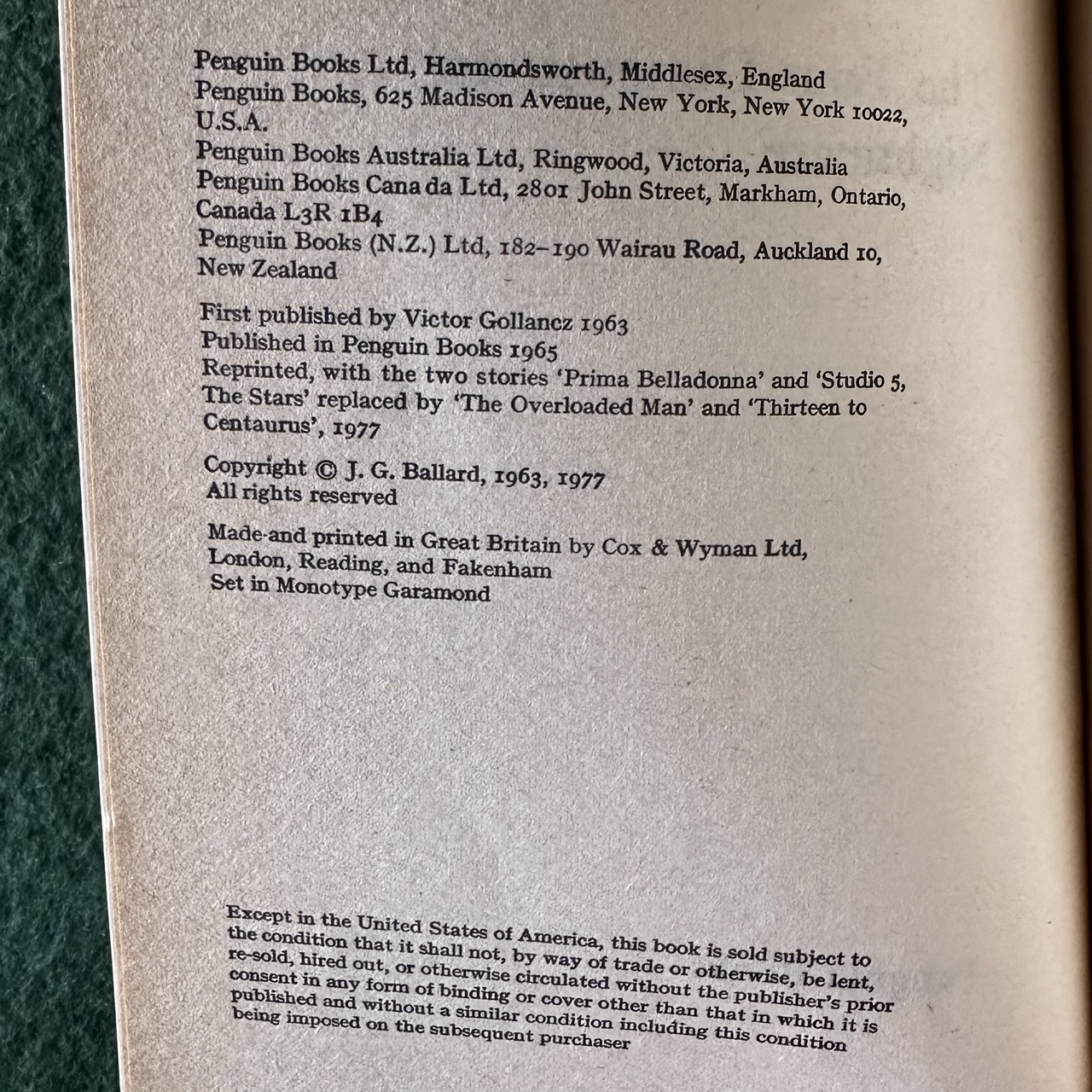 Vintage Sci-Fi Paperback: J G Ballard - The Four-Dimensional Nightmare