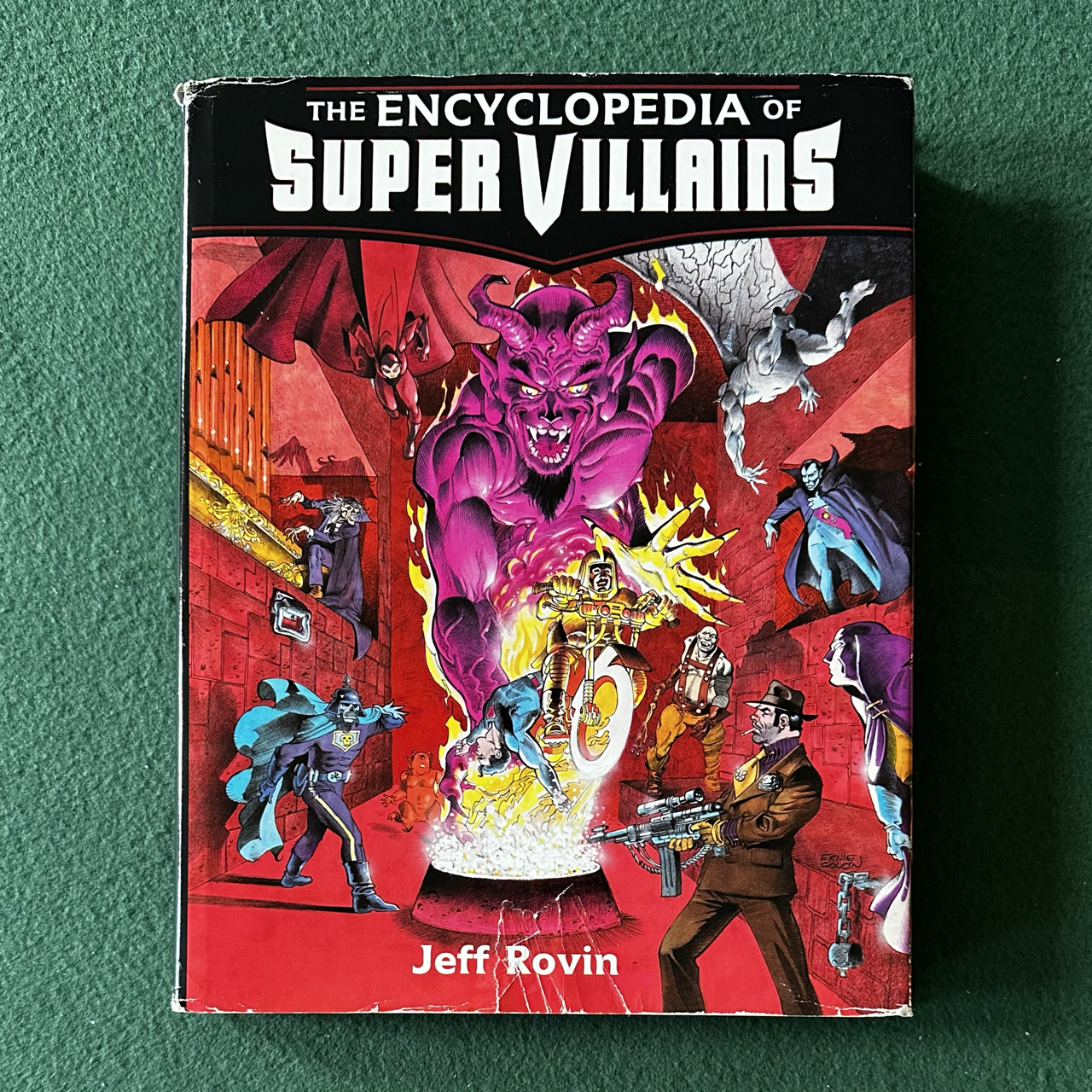 Vintage Non-Fiction Hardback: Jeff Rovin - The Encyclopedia of Super Villains FIRST EDITION