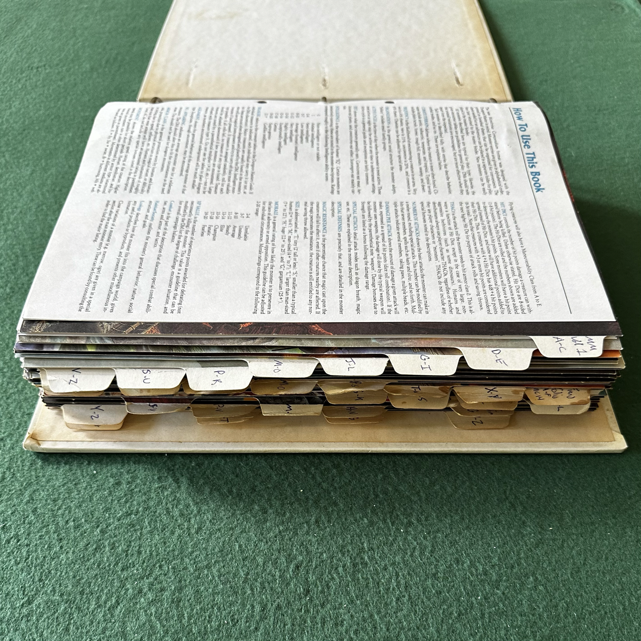 Vintage Advanced Dungeons & Dragons 2e Accessory: Monstrous Compendium: Volume Two FILLED