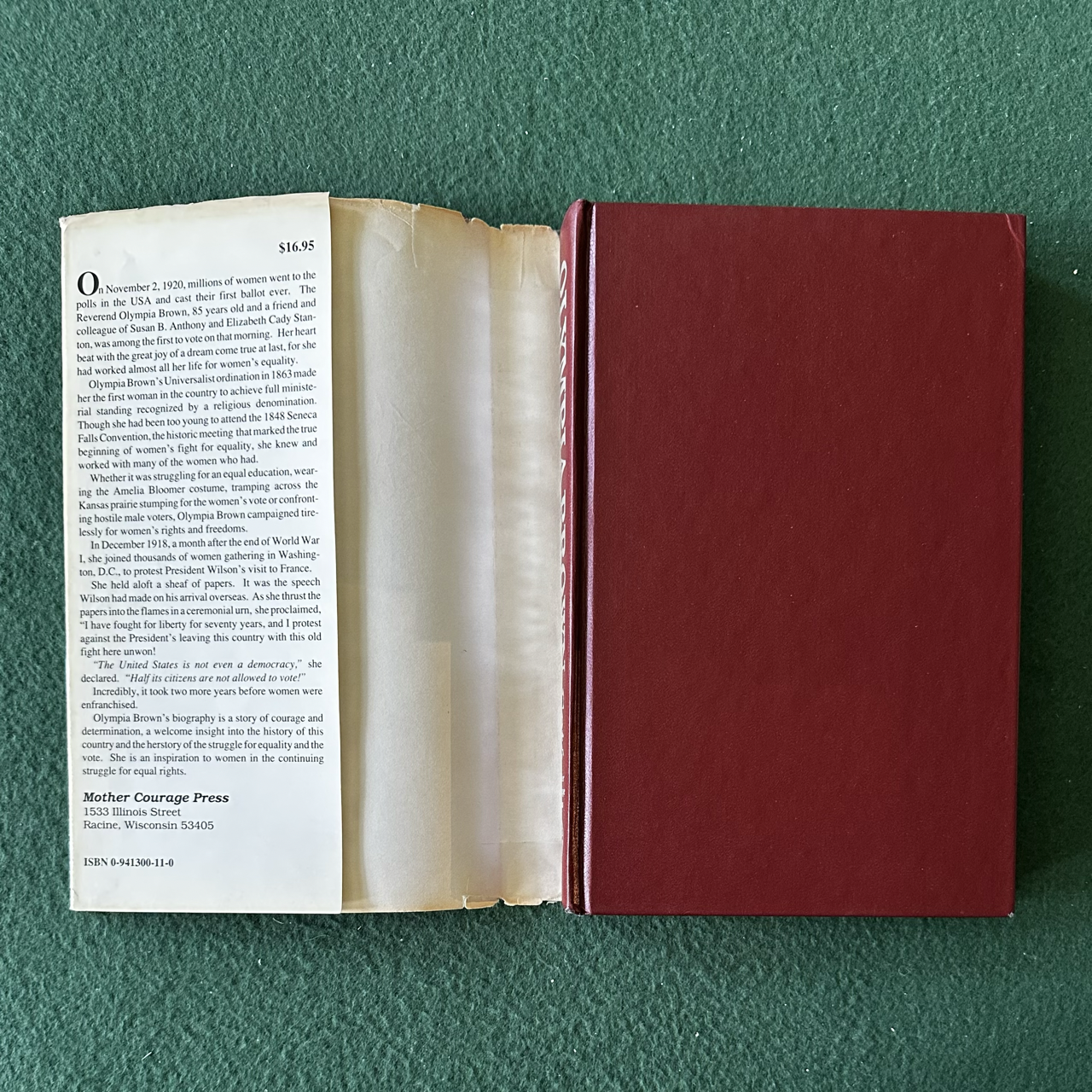 Vintage Non-Fiction Hardback: Charlotte Cote - Olympia Brown: Battle for Equality SIGNED