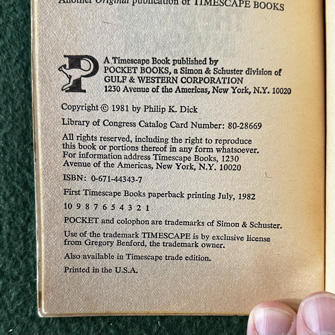 Vintage Sci-Fi Paperback: Philip K Dick - The Divine Invasion FIRST PRINTING